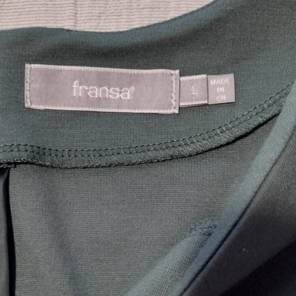 Fransa V Neckline Midi Short Sleeve Dress Jungle Green - Picture 6 of 8